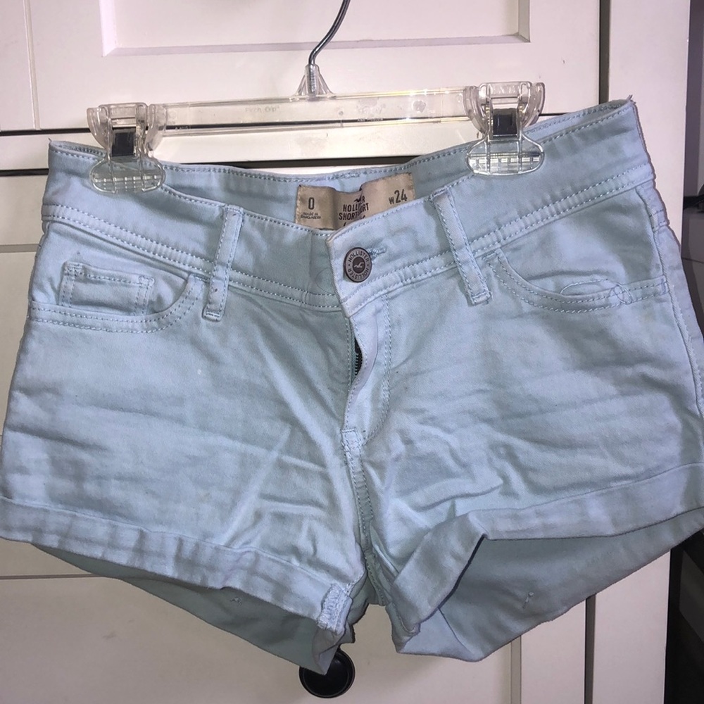 Hollister Light Blue short-short low rise Shorts